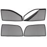 AllExtreme EXCBHS8 Car Blind Breathable Sun Shades for Front & Rear Glass Mesh Curtain Glare Reduction Net Pullover UV Protection Compatible with Hyundai Santro (Black, Pack of 4)