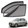 AllExtreme EXCBHS8 Car Blind Breathable Sun Shades for Front & Rear Glass Mesh Curtain Glare Reduction Net Pullover UV Protection Compatible with Hyundai Santro (Black, Pack of 4)