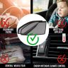 AllExtreme EXCBHS8 Car Blind Breathable Sun Shades for Front & Rear Glass Mesh Curtain Glare Reduction Net Pullover UV Protection Compatible with Hyundai Santro (Black, Pack of 4)