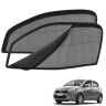 AllExtreme EXCBMC2 Car Blind Breathable Sun Shades for Front & Rear Glass Mesh Curtain Glare Reduction Net Pullover UV Protection Compatible with Maruti Celerio (Black, Pack of 4)