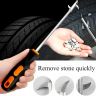 AllExtreme EX-5020 Car Tire Cleaning Tool Stone Removal Hook Ideal for Car Bike & Motorbike Tyres with Rubber Handle (1 Pc)