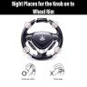 AllExtreme EXSKSB01 Universal Car Steering Wheel Knob Spinner for All Cars Power Handle SUV Rotation Booster (Silver & Black)