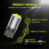 Allextreme EXLB001 Universal T10 LED Parking Light 4 SMD Bright Interior Lamp Bulb for Automobiles (White, 2 Pcs)