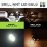 Allextreme EXLB001 Universal T10 LED Parking Light 4 SMD Bright Interior Lamp Bulb for Automobiles (White, 2 Pcs)