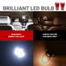 AllExtreme EXLB003 Universal T10 LED Parking Light 6 SMD Bright Interior Pilot License Plate Dome Indicator Lamp Bulb for Automobiles (3W, White, 2 Pcs)