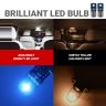 Allextreme EXLB002 Universal T10 LED Parking Light 2 SMD Bright Interior Pilot License Plate Dome Indicator Lamp Bulb for Automobiles (3W, Blue, 2 Pcs)