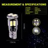 Allextreme EXLB004 Universal T10 LED Parking Light 10 SMD Bright Interior Pilot License Plate Dome Indicator Lamp Bulb for Automobiles (3W, White, 2 Pcs)