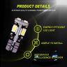Allextreme EXLB004 Universal T10 LED Parking Light 10 SMD Bright Interior Pilot License Plate Dome Indicator Lamp Bulb for Automobiles (3W, White, 2 Pcs)