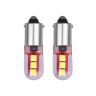 Allextreme EXLB005 BA9S LED Parking Light Super Bright White 6 SMD Car Interior License Plate Wedge Dome Trunk Dashboard Bulb for Car Bike and Motorcycle (White, 2 Pcs)