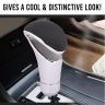 Allextreme EXTGTF1 Gear Shift Knob Manual Automatic Transmission Aluminum Alloy Shifter Stick Lever with Soft Head Grip Compatible with Car Truck SUV (Black & Chrome)