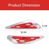 AllExtreme EDCGS2R Universal Fender Sticker With In-Built Mounting Bolts Compatible With Cars, SUVs & Other Automobile (Red-Silver, 2 Pcs)