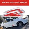 AllExtreme EDCGS2R Universal Fender Sticker With In-Built Mounting Bolts Compatible With Cars, SUVs & Other Automobile (Red-Silver, 2 Pcs)