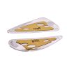 AllExtreme EDCGS2G Universal Fender Sticker With In-Built Mounting Bolts Compatible With Cars, SUVs & Other Automobile (Golden-Silver, 2 Pcs)