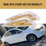AllExtreme EDCGS2G Universal Fender Sticker With In-Built Mounting Bolts Compatible With Cars, SUVs & Other Automobile (Golden-Silver, 2 Pcs)