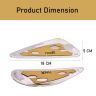 AllExtreme EDCGS2G Universal Fender Sticker With In-Built Mounting Bolts Compatible With Cars, SUVs & Other Automobile (Golden-Silver, 2 Pcs)