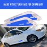 AllExtreme EDCGB2L Universal Fender Sticker With In-Built Mounting Bolts Compatible With Cars, SUVs & Other Automobile (Blue-Silver, 2 Pcs)