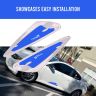 AllExtreme EDCGB2L Universal Fender Sticker With In-Built Mounting Bolts Compatible With Cars, SUVs & Other Automobile (Blue-Silver, 2 Pcs)