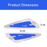 AllExtreme EDCGB2L Universal Fender Sticker With In-Built Mounting Bolts Compatible With Cars, SUVs & Other Automobile (Blue-Silver, 2 Pcs)