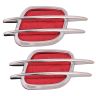 AllExtreme ETCRS2R Air Flow Vent Sporty Side Fender Decorative Vents Racing Look Universal Grill Duct Set of 2 for All Model Cars