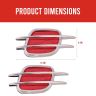 AllExtreme ETCRS2R Air Flow Vent Sporty Side Fender Decorative Vents Racing Look Universal Grill Duct Set of 2 for All Model Cars