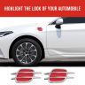 AllExtreme ETCRS2R Air Flow Vent Sporty Side Fender Decorative Vents Racing Look Universal Grill Duct Set of 2 for All Model Cars