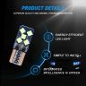AllExtreme EXLB006 Universal T10 LED Parking Light 10 SMD Bright Interior Pilot License Plate Dome Indicator Lamp Bulb for Automobiles (2W, White, 2 Pcs)