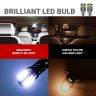 AllExtreme EXLB010 Universal T10 LED Parking Light 24 SMD Bright Interior Pilot License Plate Dome Indicator Lamp Bulb for Automobiles (3W, White, 2 Pcs)