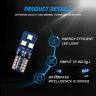 Allextreme EXLB009 Universal T10 LED Parking Light 6 SMD Bright Interior Pilot License Plate Dome Indicator Lamp Bulb for Automobiles (2W, White, 2 Pcs)