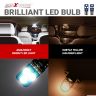Allextreme EXLB009 Universal T10 LED Parking Light 6 SMD Bright Interior Pilot License Plate Dome Indicator Lamp Bulb for Automobiles (2W, White, 2 Pcs)