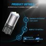Allextreme EXLB008 Universal T10 LED Parking Light 4 SMD Bright Interior Pilot License Plate Dome Indicator Lamp Bulb for Automobiles (3W, Ice Blue, 2 Pcs)