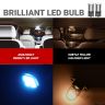 Allextreme EXLB008 Universal T10 LED Parking Light 4 SMD Bright Interior Pilot License Plate Dome Indicator Lamp Bulb for Automobiles (3W, Ice Blue, 2 Pcs)