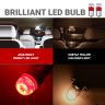 Allextreme EXLB011R LED Bulb Turn Signal Indicator Bright Lamp 6 Smd Chipset License Plate Parking Dome Light for Car Bike and Motorcycle (6W, Red, 2 PCS)