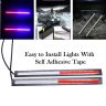 AllExtreme EX-WDRL6 Daytime Running LED Light Strip DRL Lamp for Cars Super Bright Universal Automobile Lighting with 2 Double Tape Strips (6W, Red & Blue Light, 2 PCS)