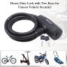 AllExtreme ‎EXCLB01 Cable Bike Lock Anti-Theft Luggage Heavy Duty Secure Locking Chain Ideal for Bikes & Motorcycles with 2 Keys(Black)