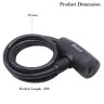 AllExtreme ‎EXCLB01 Cable Bike Lock Anti-Theft Luggage Heavy Duty Secure Locking Chain Ideal for Bikes & Motorcycles with 2 Keys(Black)