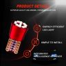 AllExtreme EXLB012 Universal T10 LED Parking Light 6 SMD Bright Interior Pilot License Plate Dome Indicator Lamp Bulb for Automobiles (3W, Red, 2 Pcs)