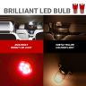 AllExtreme EXLB012 Universal T10 LED Parking Light 6 SMD Bright Interior Pilot License Plate Dome Indicator Lamp Bulb for Automobiles (3W, Red, 2 Pcs)