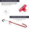 AllExtreme CQ-6082 Car Steering Wheel Brake Lock Anti-Theft Retractable Double Hook Car Clutch Pedal Lock Security with 2 Keys