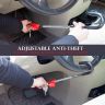 AllExtreme CQ-6082 Car Steering Wheel Brake Lock Anti-Theft Retractable Double Hook Car Clutch Pedal Lock Security with 2 Keys