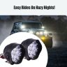 Allextreme EX15FGS Imported 15 LED Fog Light White Light Waterproof Mirror Mount Driving Work Lamp for Motorcycles and Cars (30W, 2 PCS)