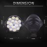 Allextreme EX15FGS Imported 15 LED Fog Light White Light Waterproof Mirror Mount Driving Work Lamp for Motorcycles and Cars (30W, 2 PCS)