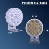 Allextreme EX09FLA 3 inch Off Road Driving Lamp With 9 LED Round Fog Light & Sturdy Aluminum Casing Ideal For Motorcycle, Cars & Bikes (9W, White Light, 2 Pcs)