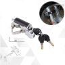 Allextreme EXHDCL1 Fork Disc Brake Lock Anti Theft 11mm Pin Wheel Locking Security with 3 Keys for Scooty, Motorcycles & Other Two Wheelers - Chrome