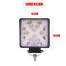 Allextreme EX16WM01 16 LED Fog Light Waterproof Square Led Flood Lamp Offroad Driving Work Light for Bikes Cars and Motorcycle (48W, Yellow & White Light, 1 Pcs)