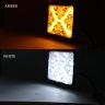Allextreme EX16WM01 16 LED Fog Light Waterproof Square Led Flood Lamp Offroad Driving Work Light for Bikes Cars and Motorcycle (48W, Yellow & White Light, 1 Pcs)