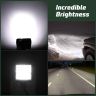 Allextreme EX16WM01 16 LED Fog Light Waterproof Square Led Flood Lamp Offroad Driving Work Light for Bikes Cars and Motorcycle (48W, Yellow & White Light, 1 Pcs)