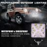Allextreme EX16WM01 16 LED Fog Light Waterproof Square Led Flood Lamp Offroad Driving Work Light for Bikes Cars and Motorcycle (48W, Yellow & White Light, 1 Pcs)