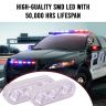 Allextreme EXMD031 3 LED Flash Strobe Lamp 12V Police Emergency Warning Light for Motorcycle Cars and Bike -(Red & Blue, Set of 1)