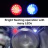 Allextreme EXP22L02 LED Parking Light 22 SMD Bright Pilot Headlight 11W License Plate Indicator Lamp Compatible With Motorcycle (2 Pcs, Red & Blue)