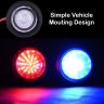 Allextreme EXP22L02 LED Parking Light 22 SMD Bright Pilot Headlight 11W License Plate Indicator Lamp Compatible With Motorcycle (2 Pcs, Red & Blue)